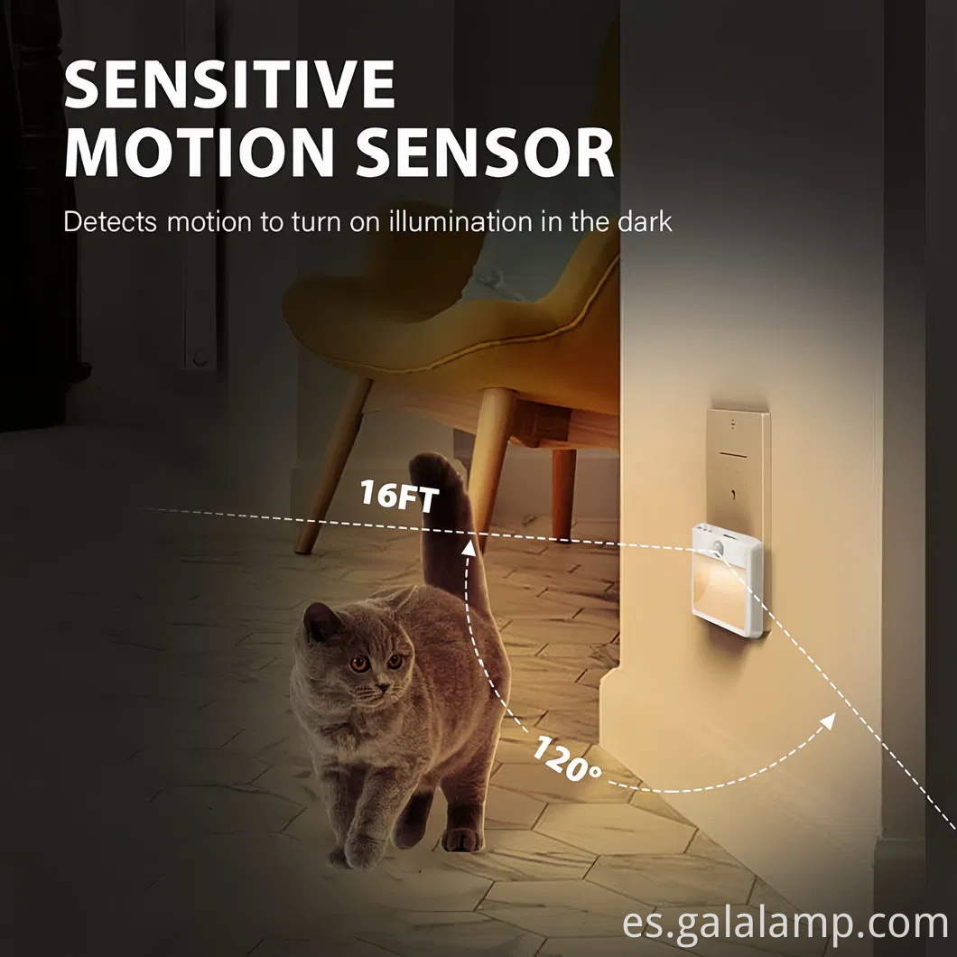 Lámpara de pared de la escalera de sensor de movimiento de movimiento ultra brillante por seguridad